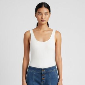 Capella White Knit Bodysuit Size Large NWT